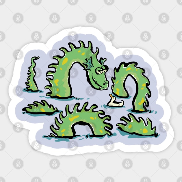 the sea serpent Sticker by greendeer